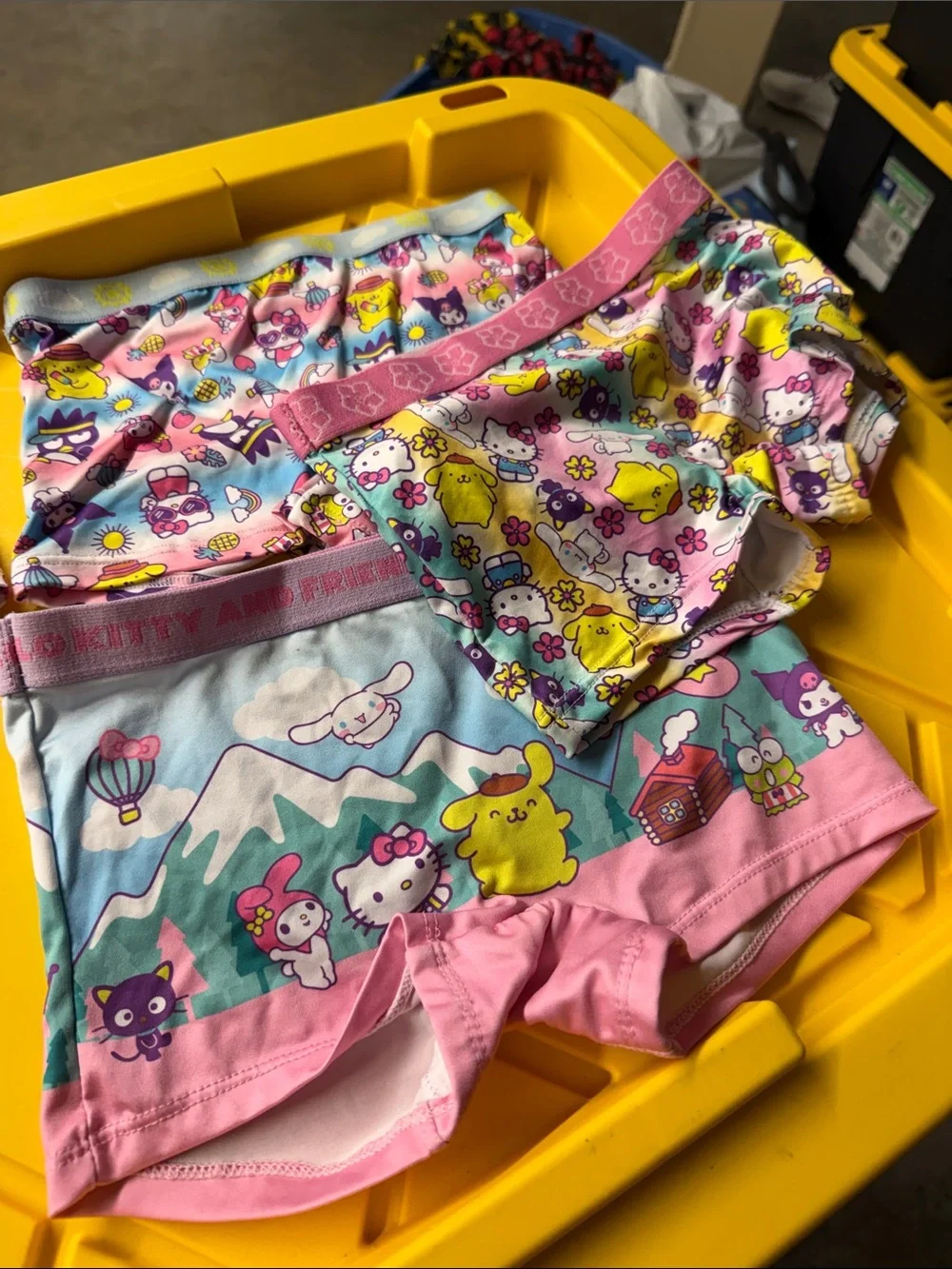 Hello Kitty Girls' Pink Multicolor Character Underwear Set